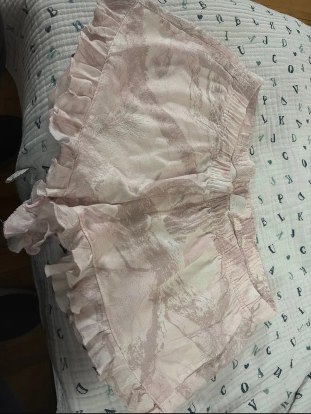 Hollister Light Pink Ruffle Lounge Shorts